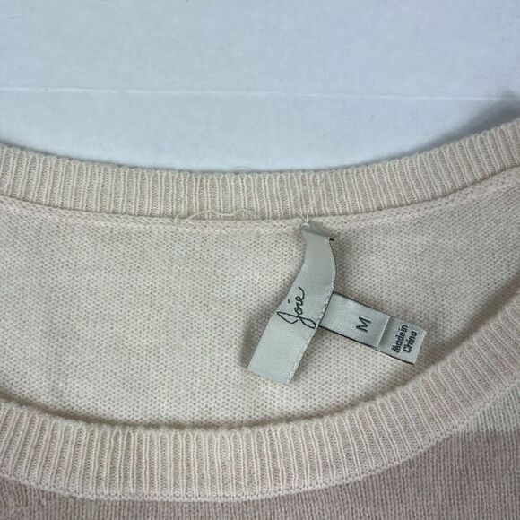 Joie Eloisa Cashmere Sweater Striped Long Sleeve Soft Knit Boxy Fit MEDIUM FLAW - Picture 4 of 12